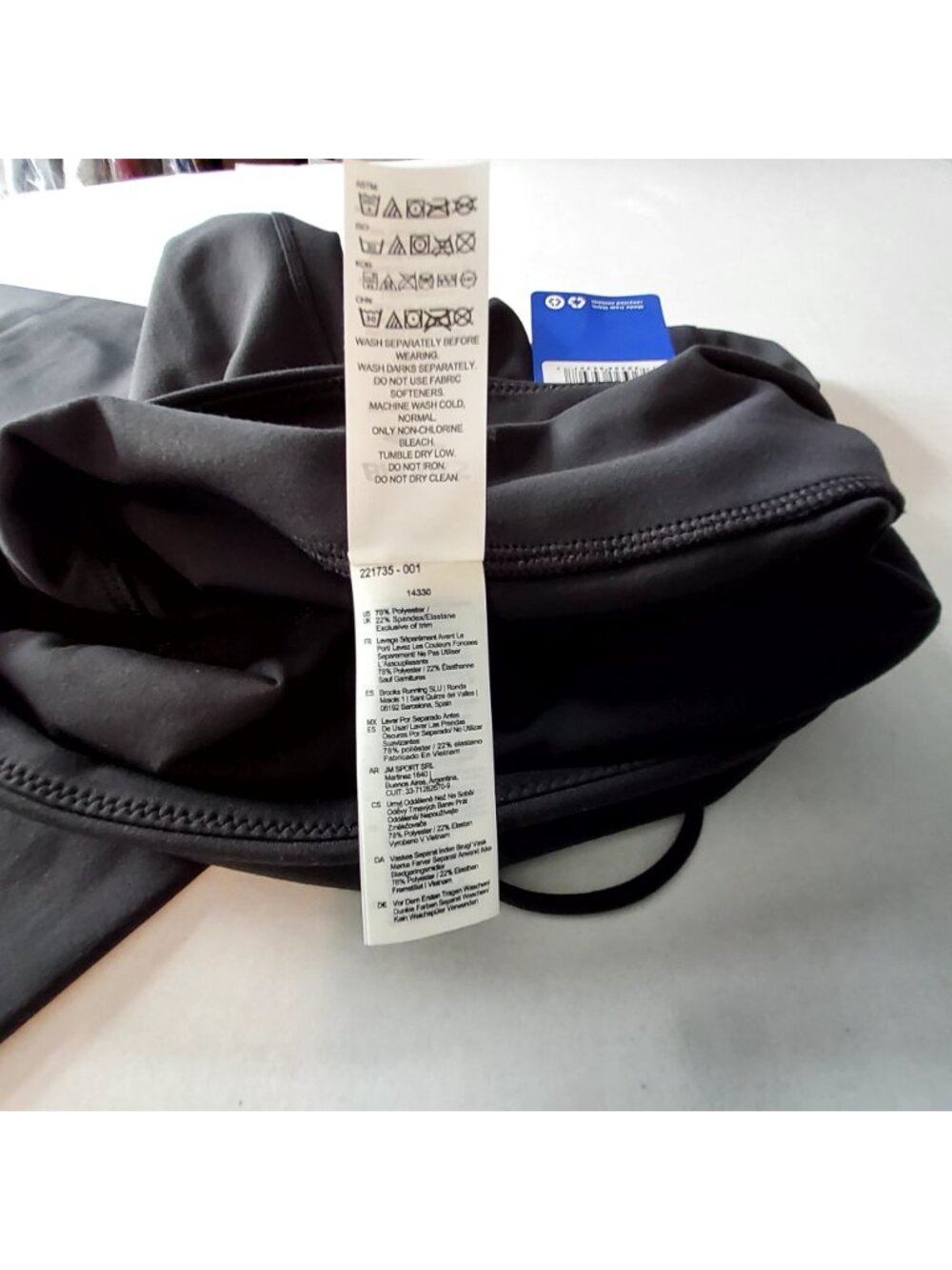 Brooks Womens Black Running Leggings Style #221735 Polyester Blend Size S - Picture 11 of 13